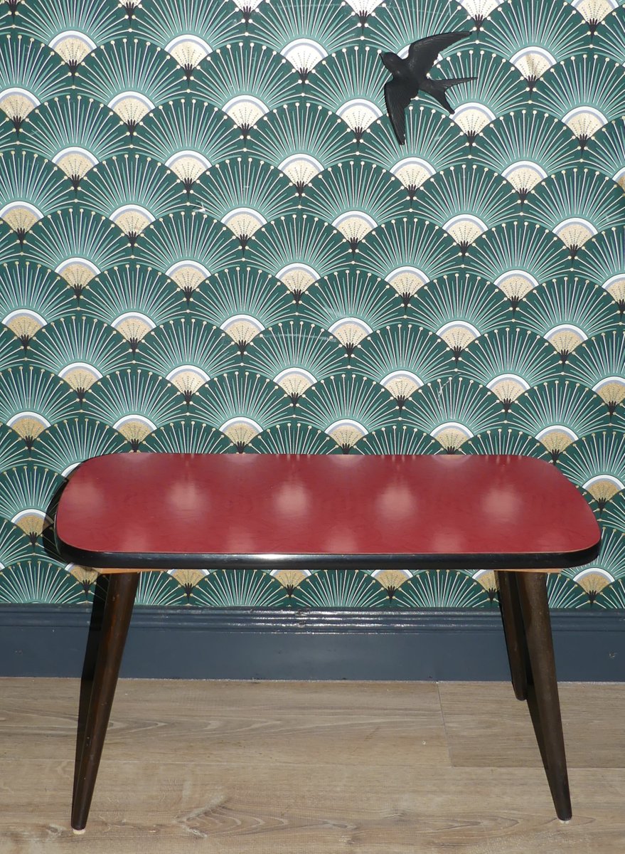 authentic teak furniture on Mid Century Table Flower Bench Teak And Resopal In Marble Look Home Living Living Room Furniture