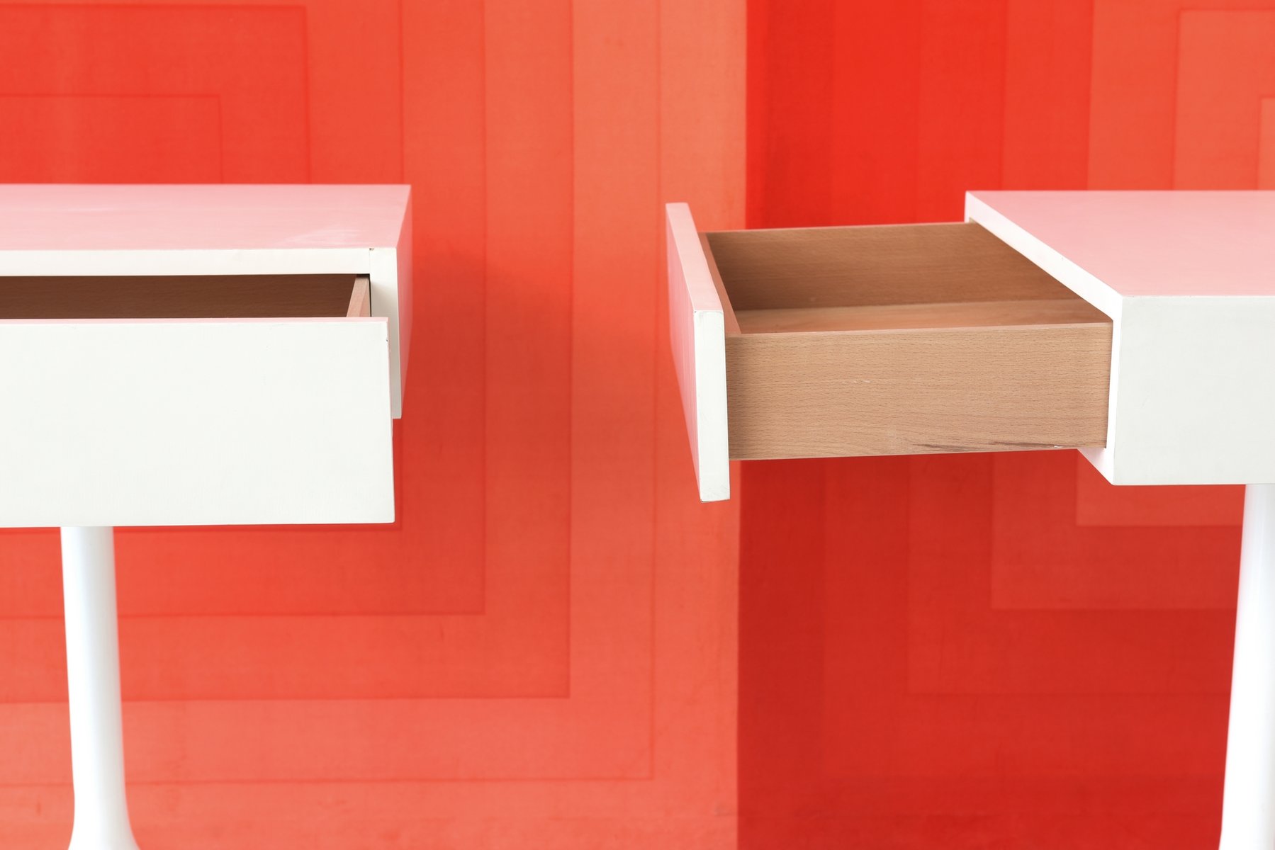 Pedestal End Tables by Nelson for Vitra, 1960s, Set of 2 for