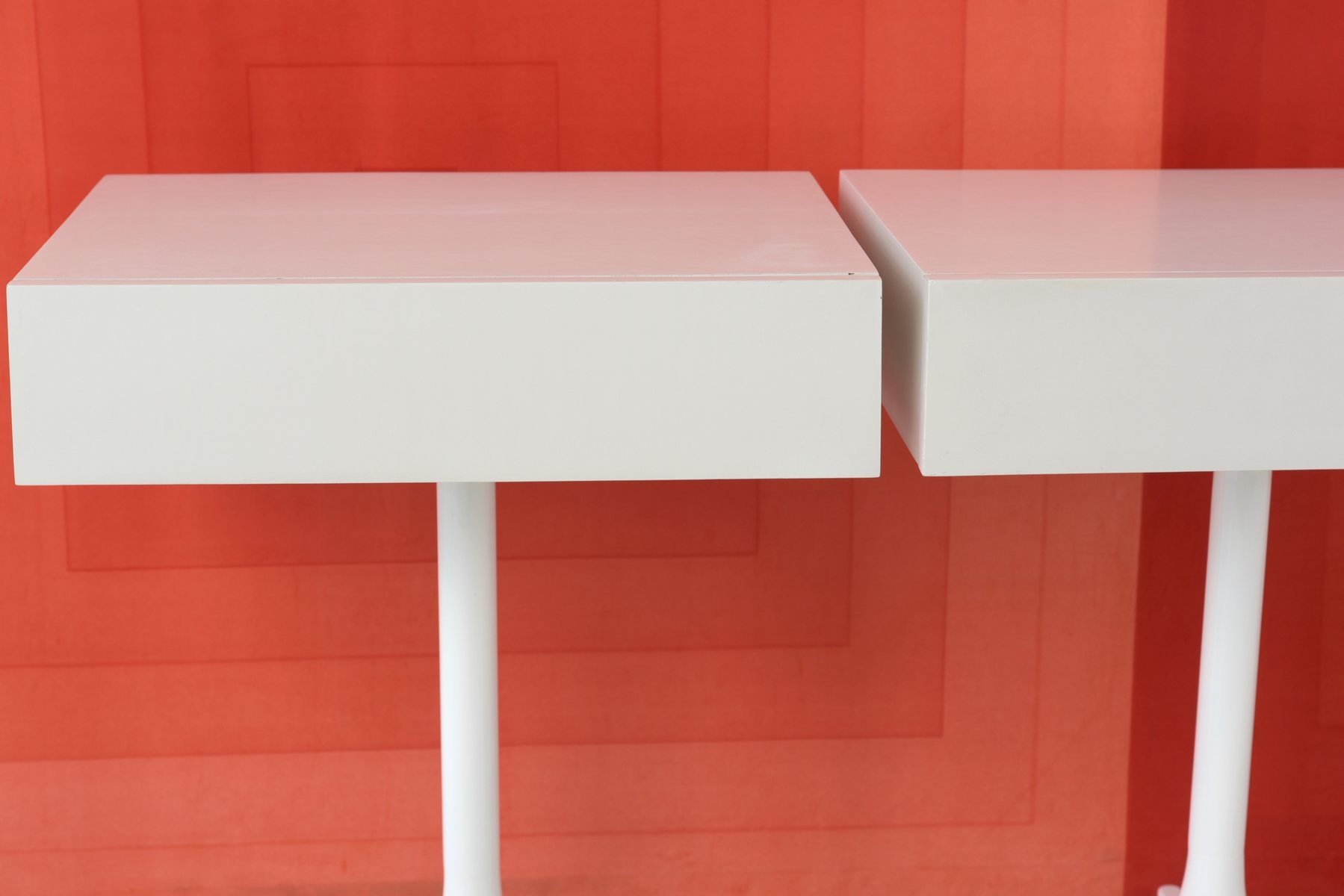 Pedestal End Tables by Nelson for Vitra, 1960s, Set of 2 for