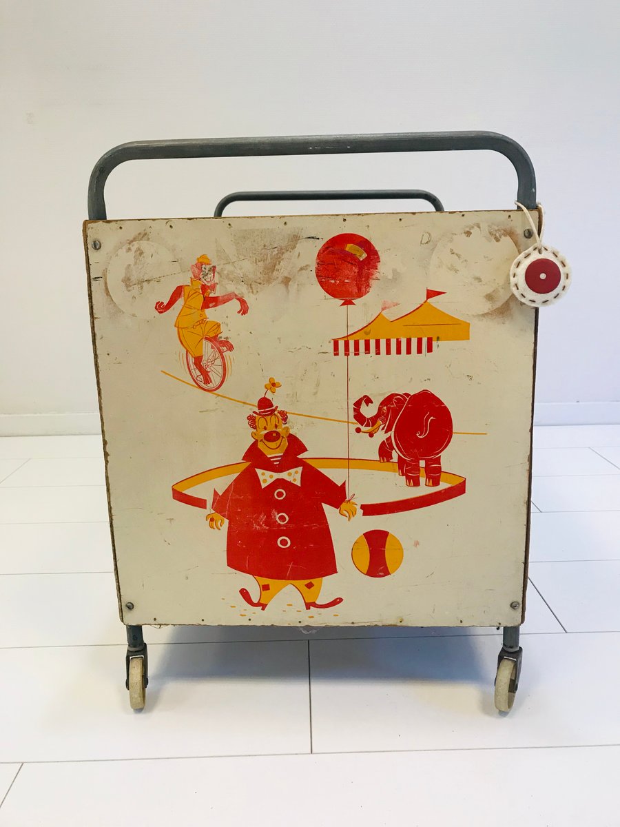Vintage Toteatoy Toy box on Wheels, 1970s for sale at Pamono