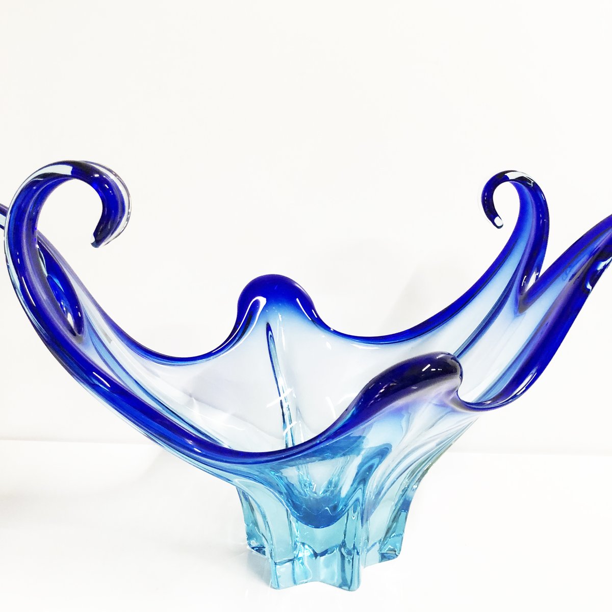 Vintage Blue Murano Glass Vase, 1960s for sale at Pamono
