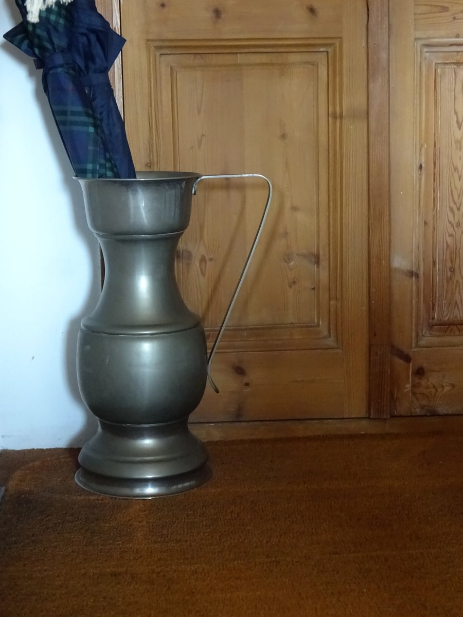 Pewter JugShaped Umbrella Stand, 1960s for sale at Pamono