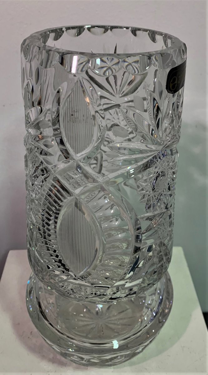 Vase en Cristal de Zawiercie, Pologne, 1970s en vente sur Pamono