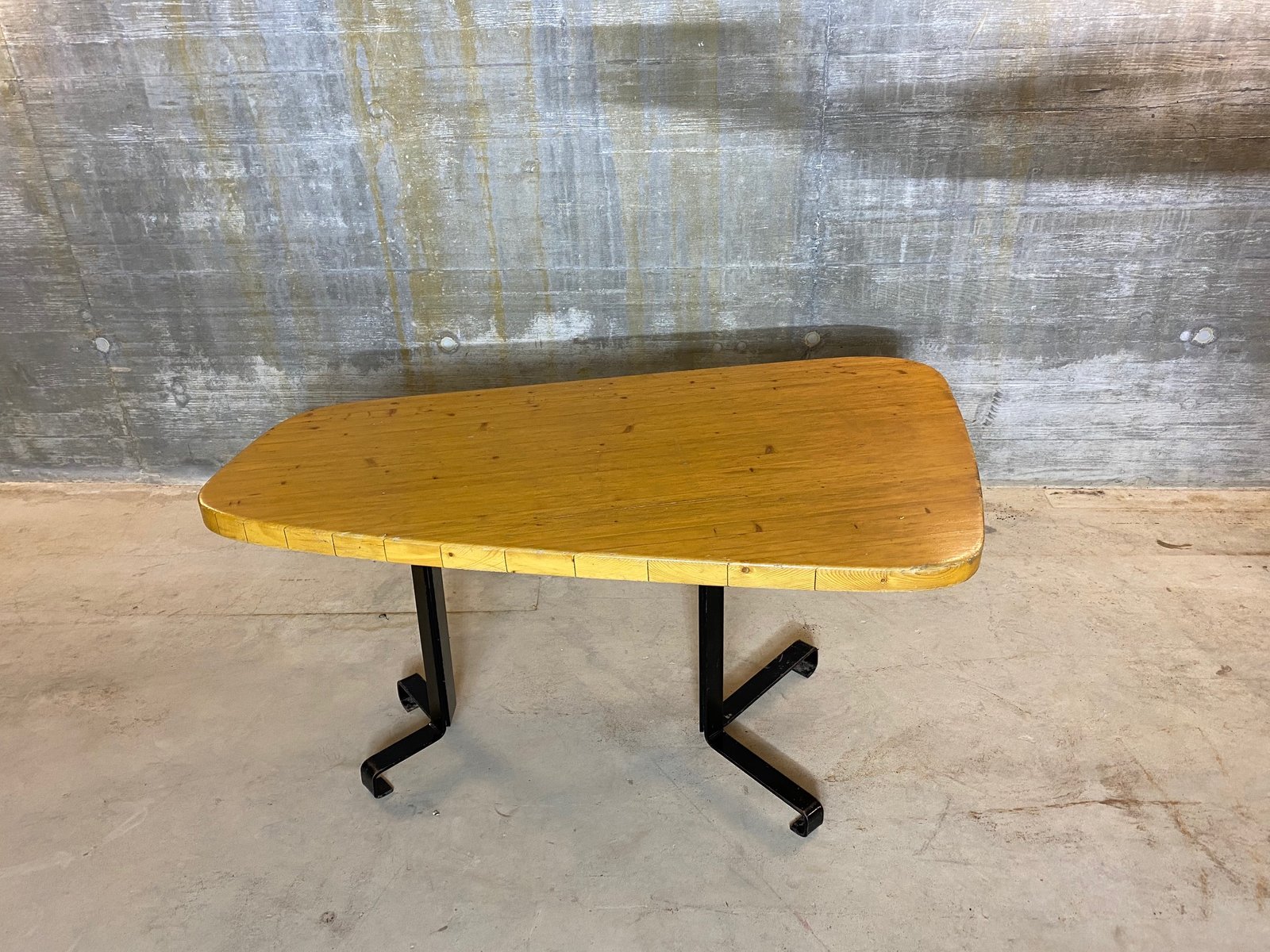 Freeform Pinewood Dining Table by Charlotte Perriand, 1960s for sale at
