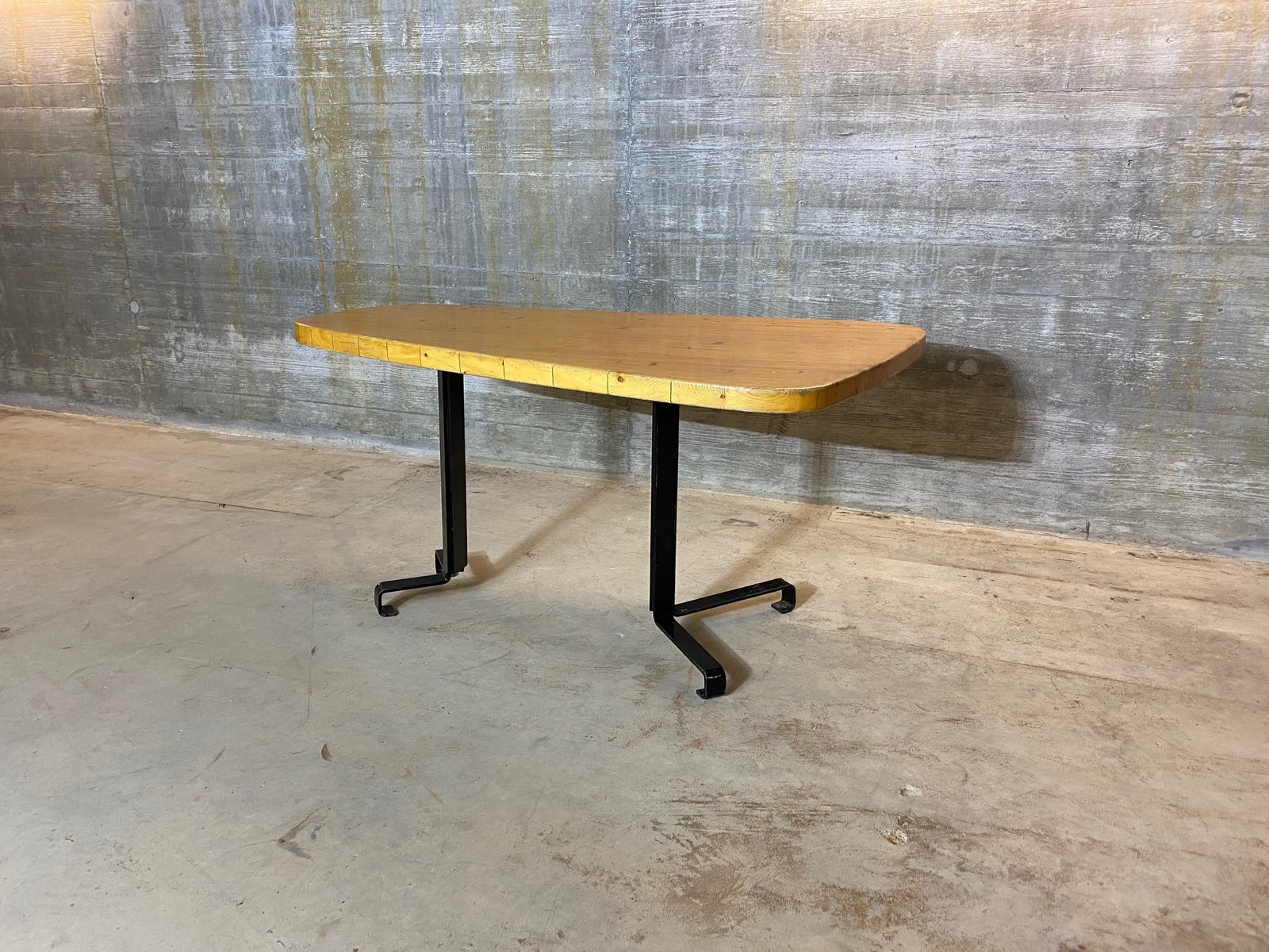 Freeform Pinewood Dining Table by Charlotte Perriand, 1960s for sale at