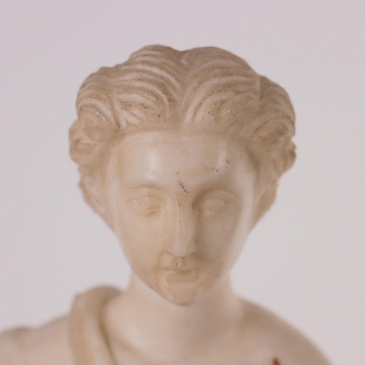 Skulptur einer römischen Matrone aus weißem Marmor, Italien, 19. Jh bei