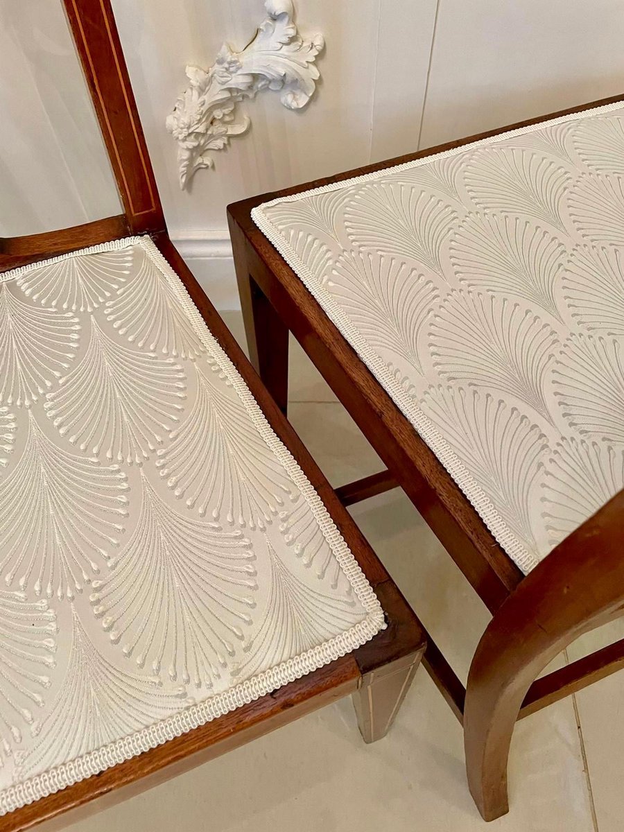 Sillas de comedor George III antiguas estilo siglo XIX de caoba con