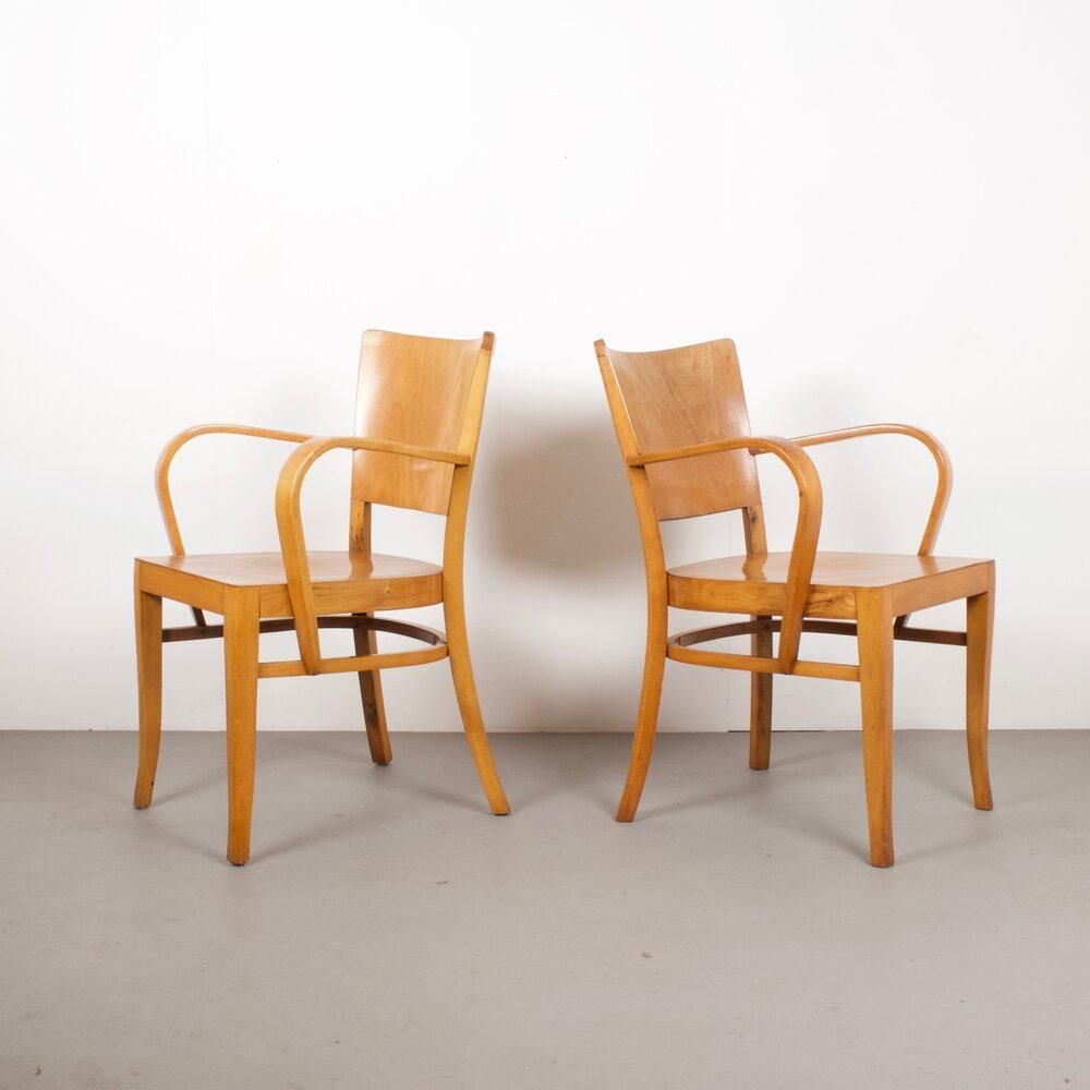 Beech Plywood Chairs In The Style Of Horgenglarus Set Of 2 For Sale At Pamono