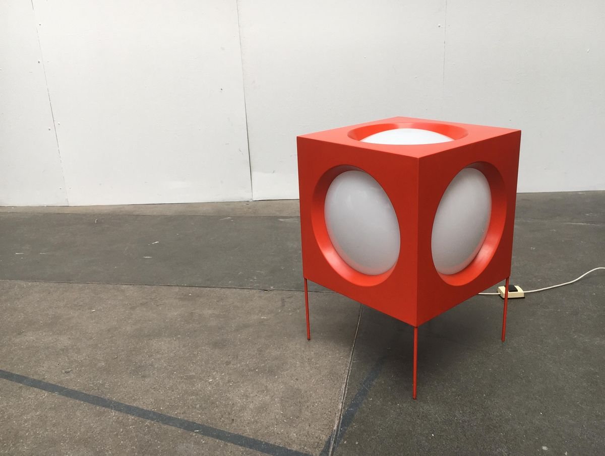 Mid-Century Swiss Space Age Cube Floor Lamp from BAG Turgi for sale at