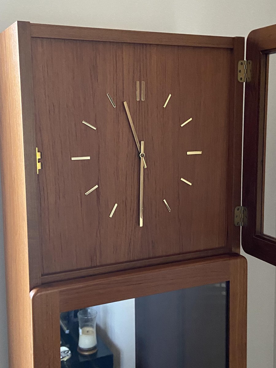 MidCentury Teak Longcase Clock from Westminster Clocks Denmark for