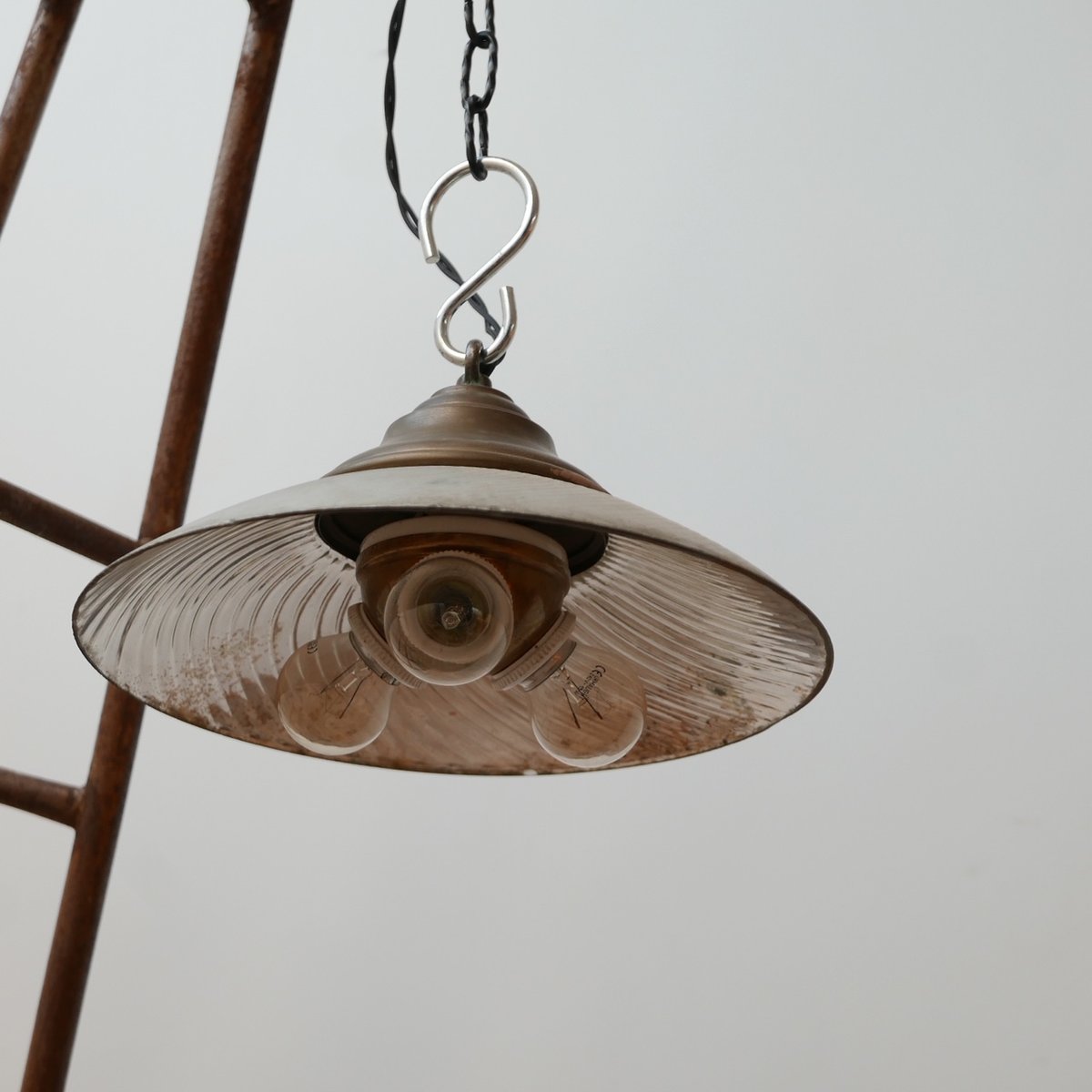 Antike Verspiegelte französische Hängelampe aus Quecksilber, 1930er bei