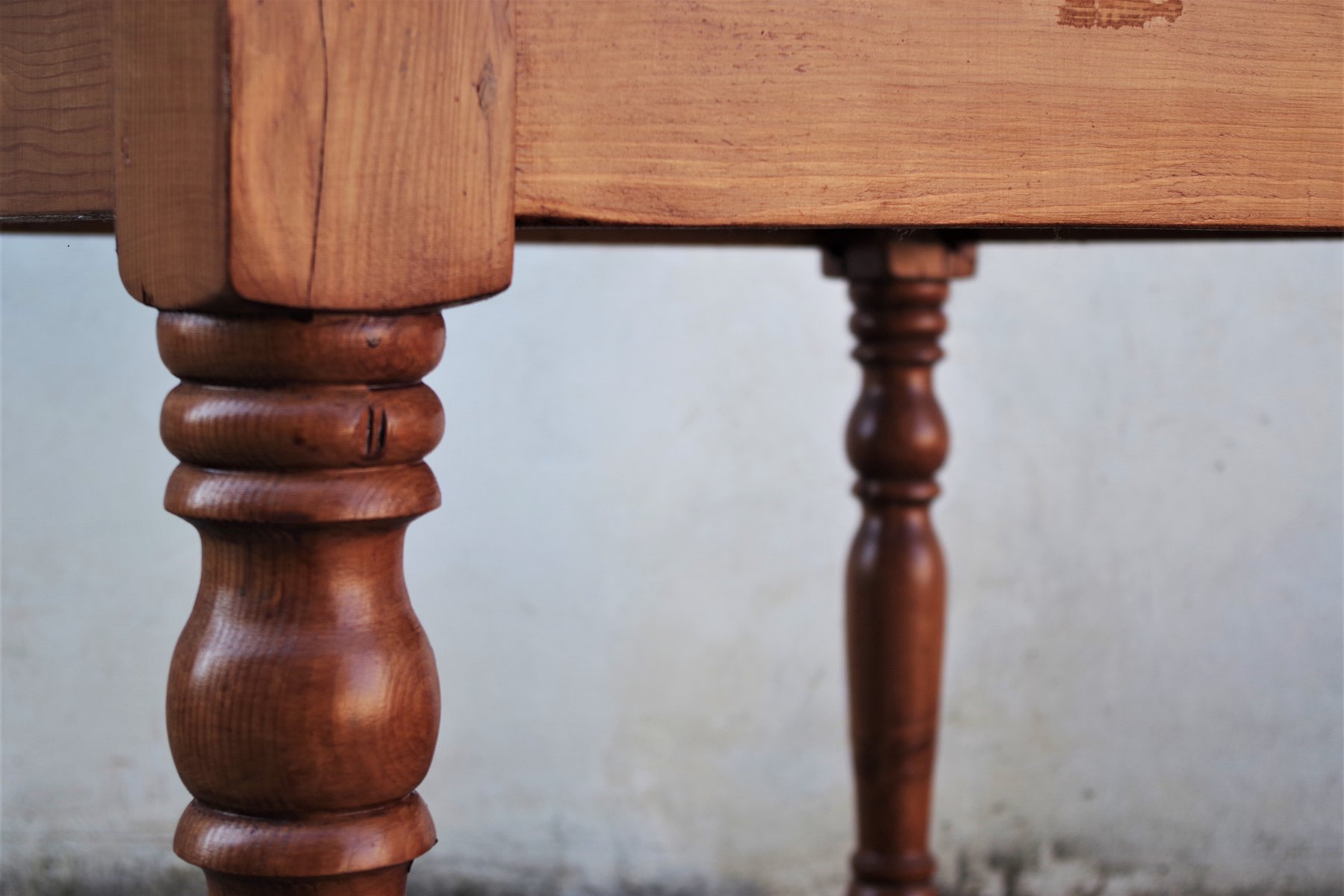 Square Spruce Dining Table, 1950s for sale at Pamono