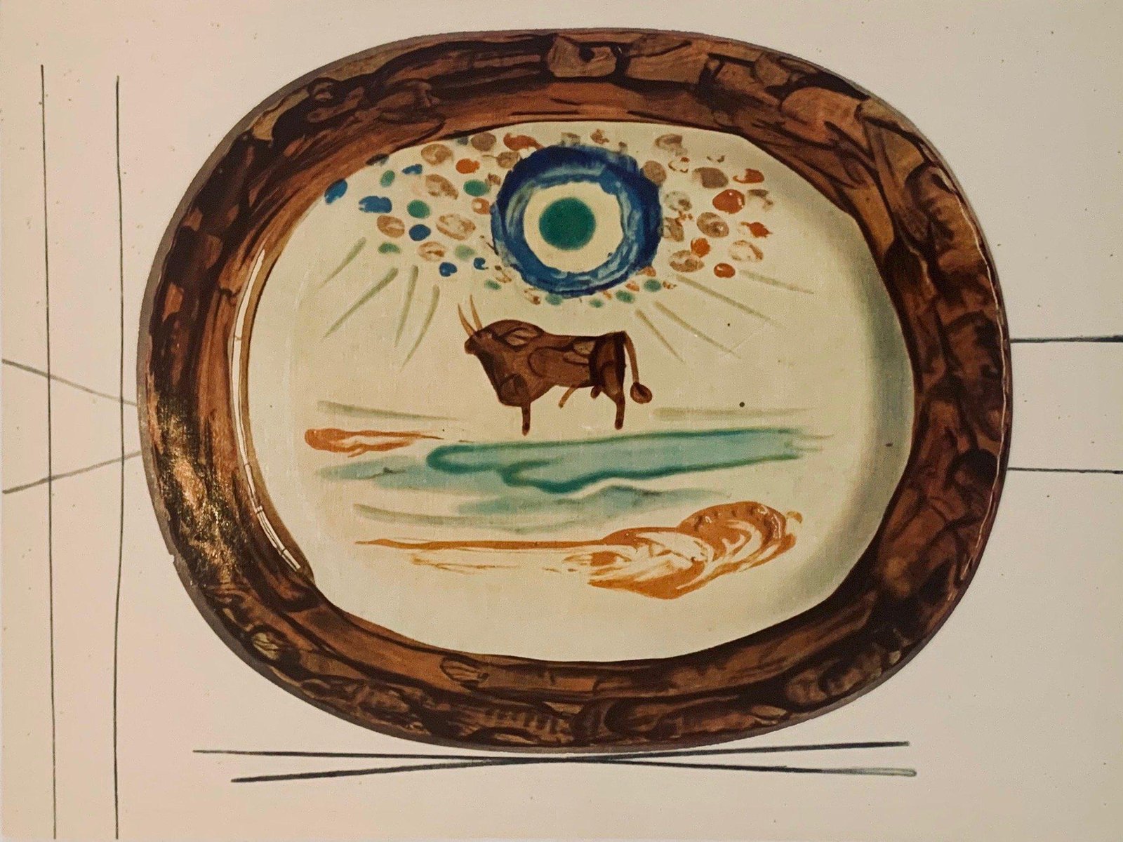 Vintage Keramik Druck Von Bull Nach Pablo Picasso Bei Pamono Kaufen