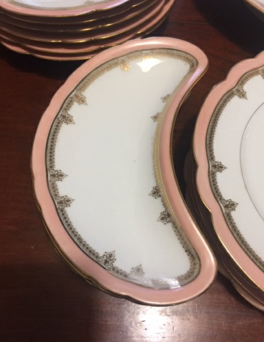 Antique Porcelain Tableware Set by Vivinis Mace for Sevres, Set of 55