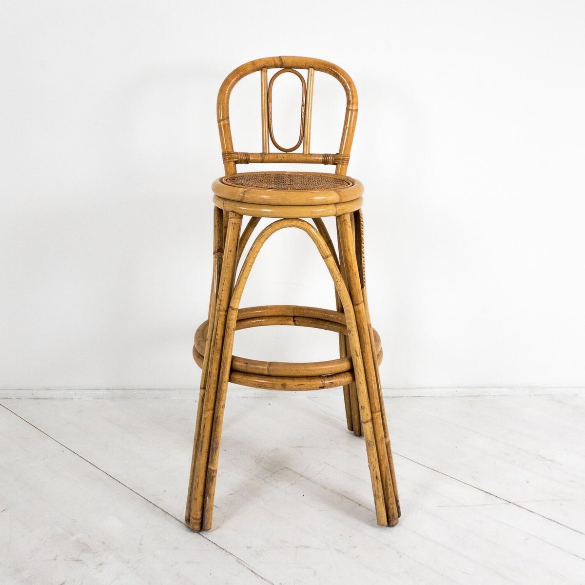 Vintage Bamboo Bar Stool for sale at Pamono