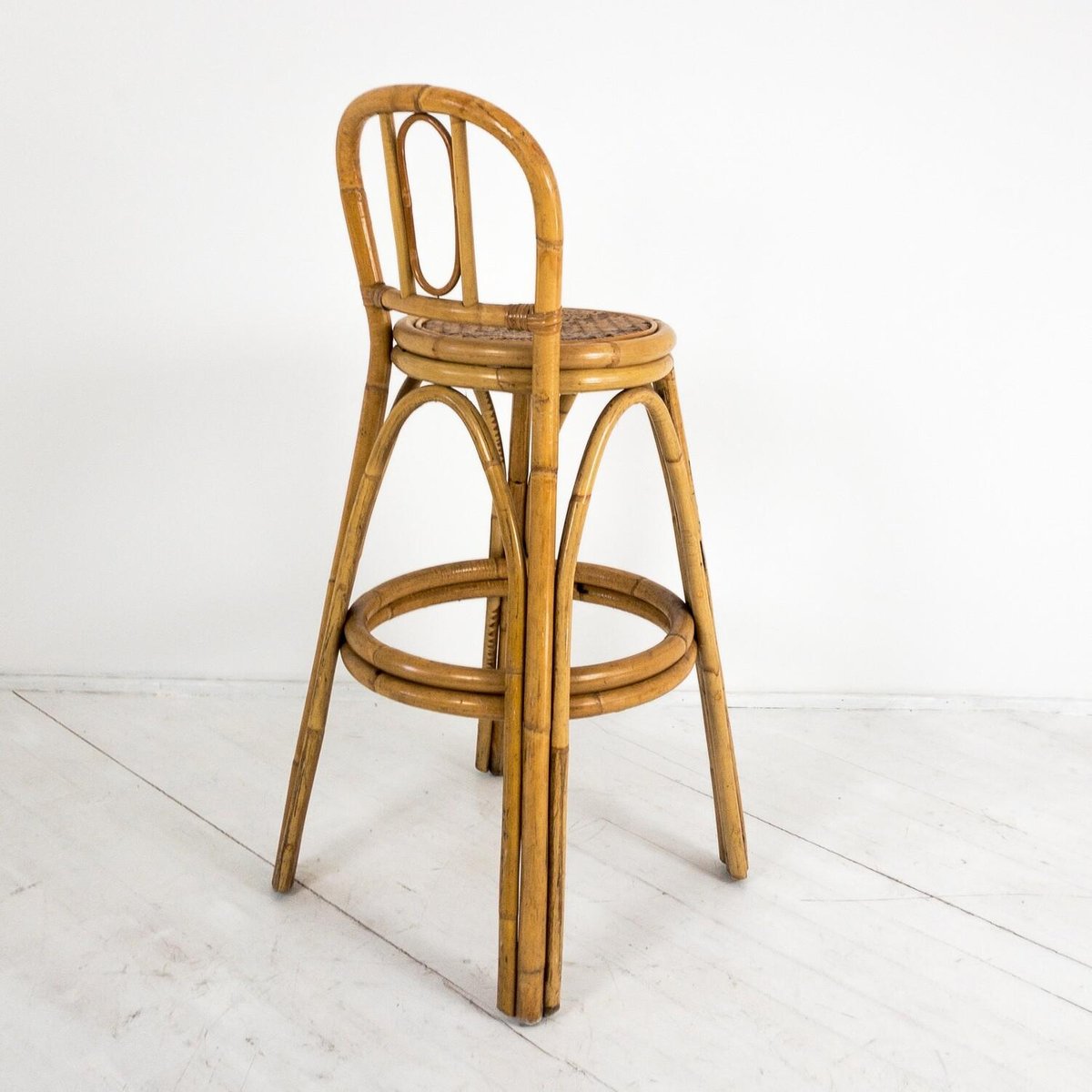 Vintage Bamboo Bar Stool for sale at Pamono