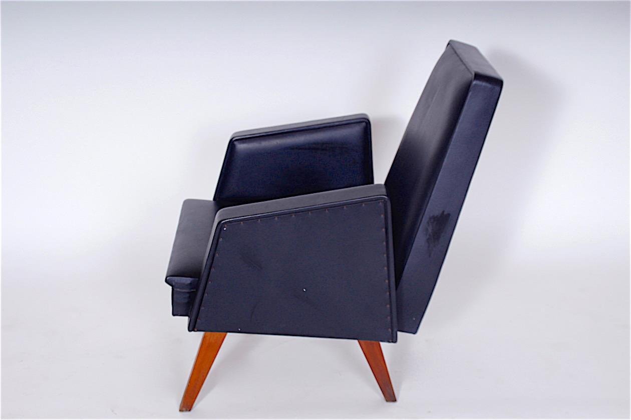 Faux Leather Armchair for sale at Pamono