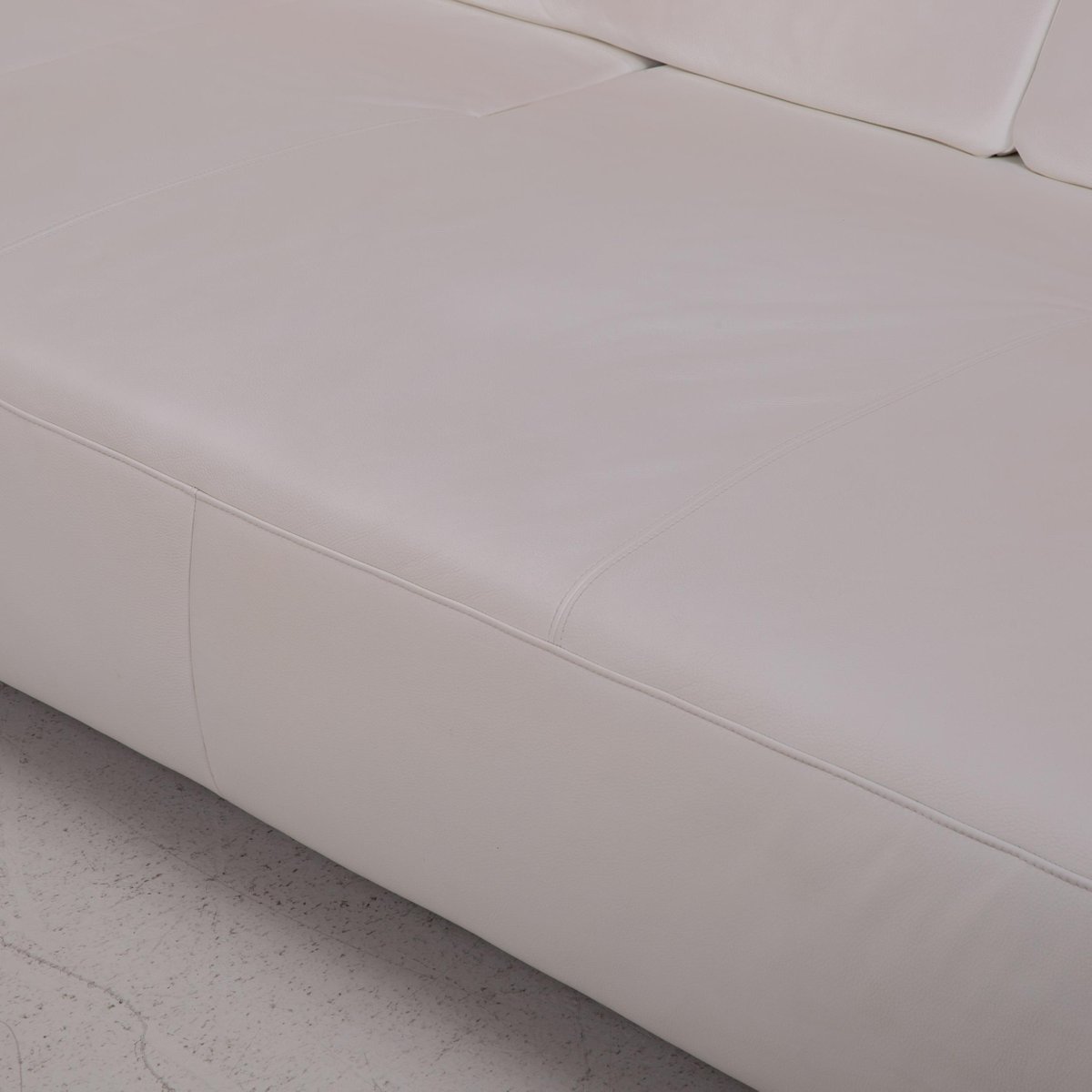 Ewald Schillig Butterfly Sofa aus Leder mit weißem Ecksofa bei Pamono