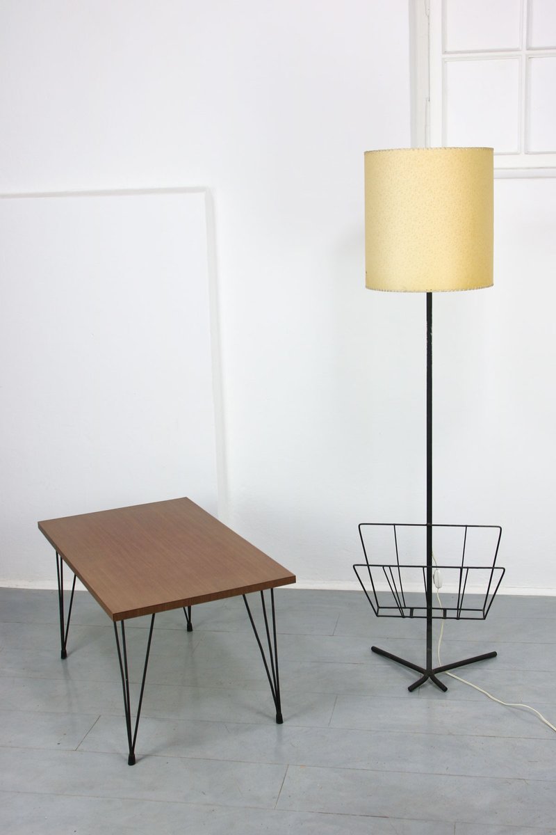 Floor Lamp & Coffee Table Set, 1950s, Set of 2 for sale at Pamono