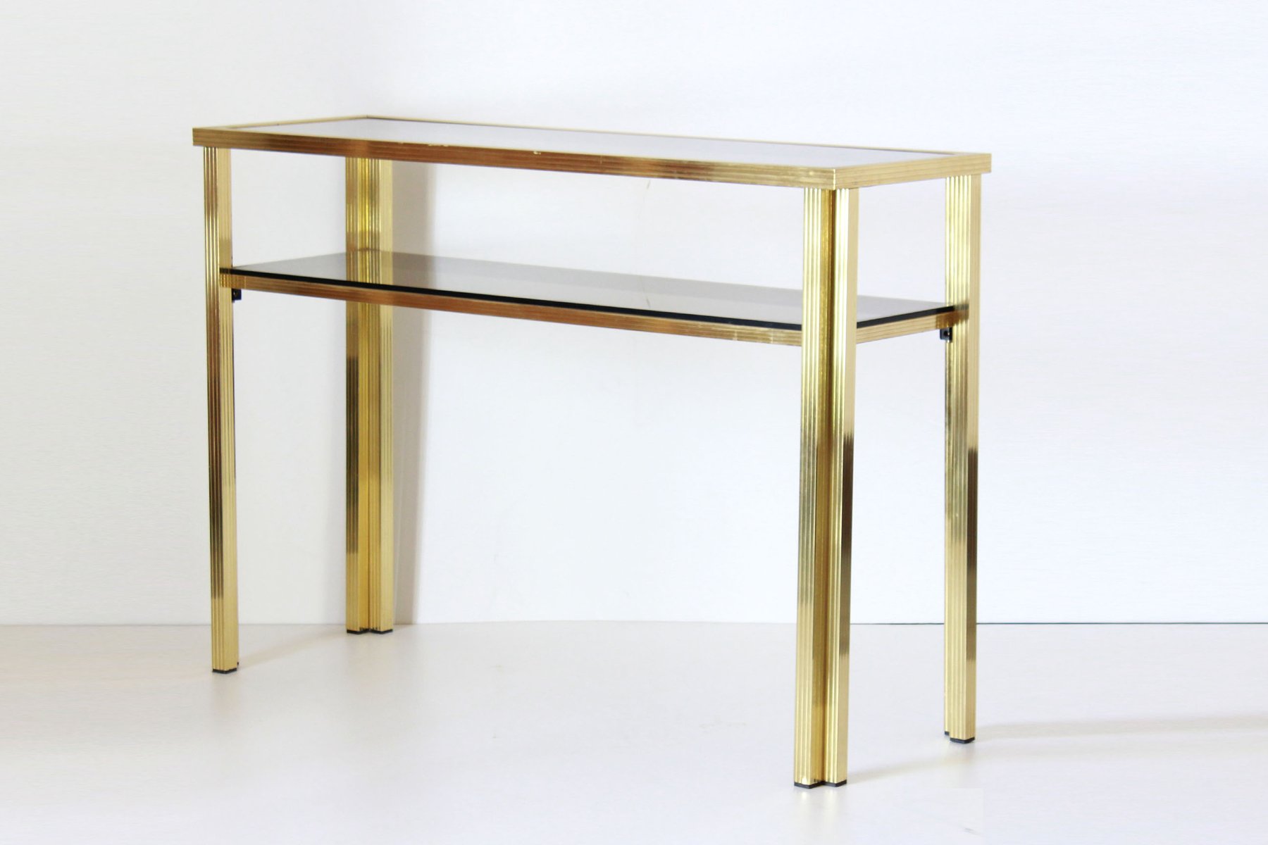 Iron Glass Console Table 1970s For Sale At Pamono
