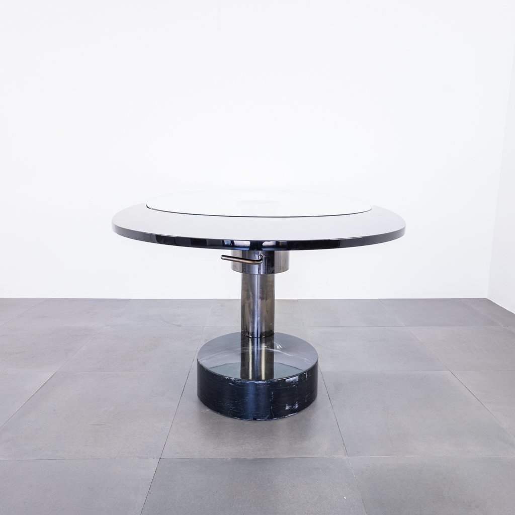 Vintage Glass Dining Table by Pierre Cardin, 1960s for sale at Pamono