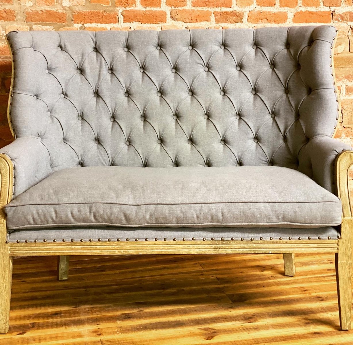 vintage wingback sofa