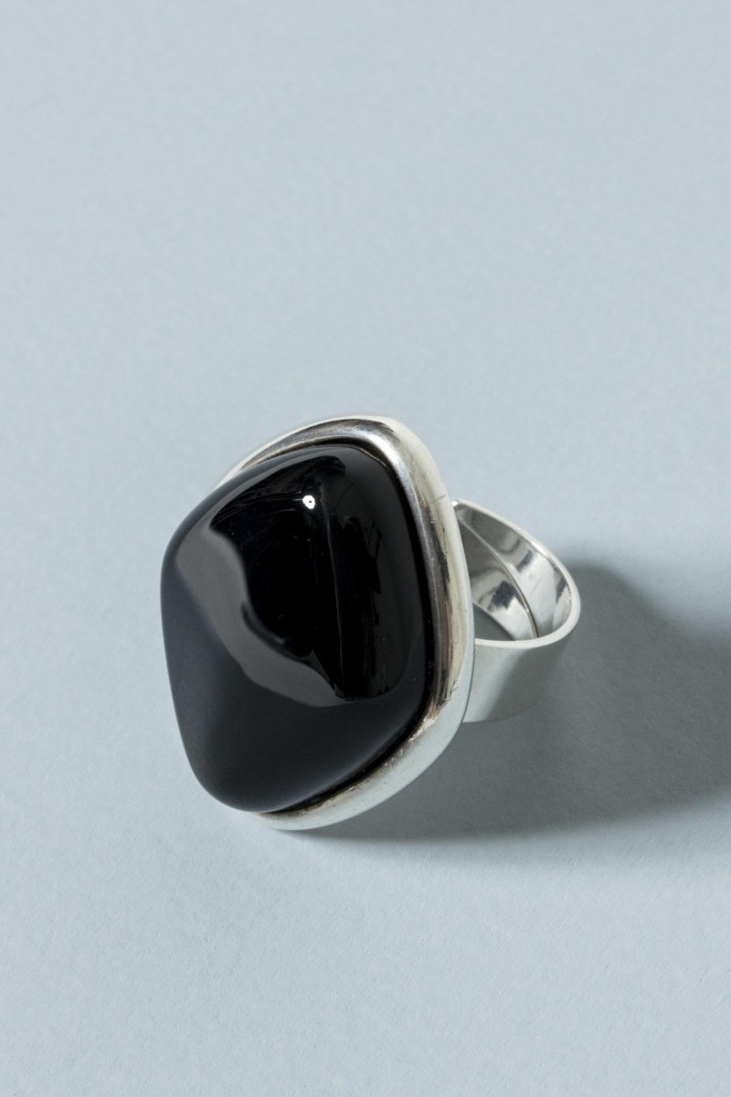 Silver And Onyx Ring From Niels Erik For Sale At Pamono