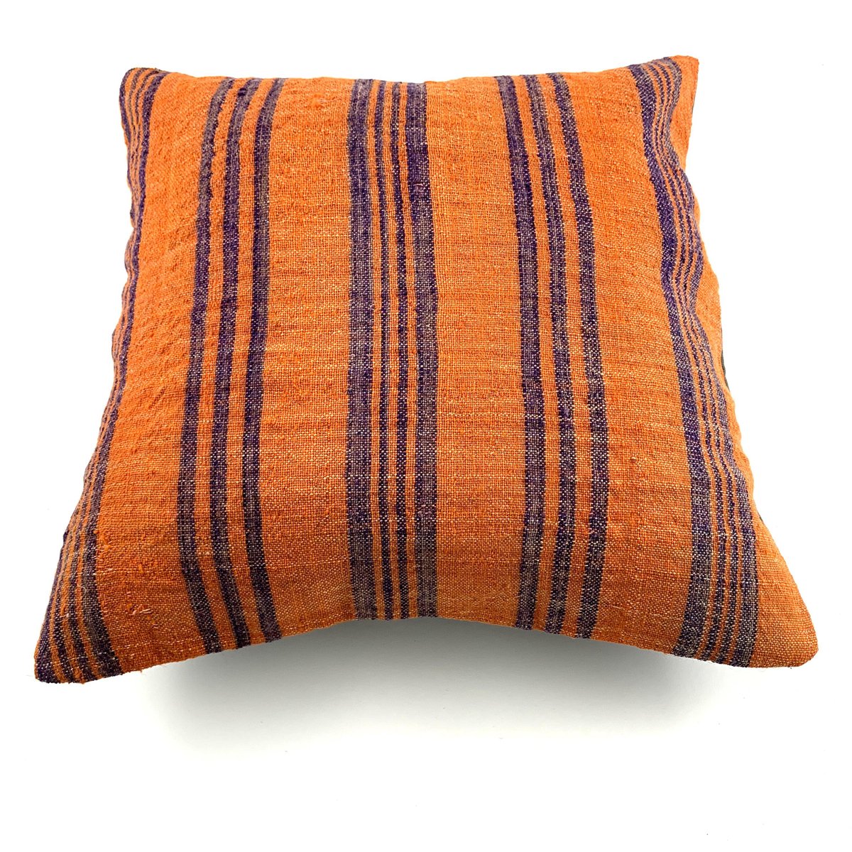 Black orange color kilim pillow,handwoven kilim pillow,