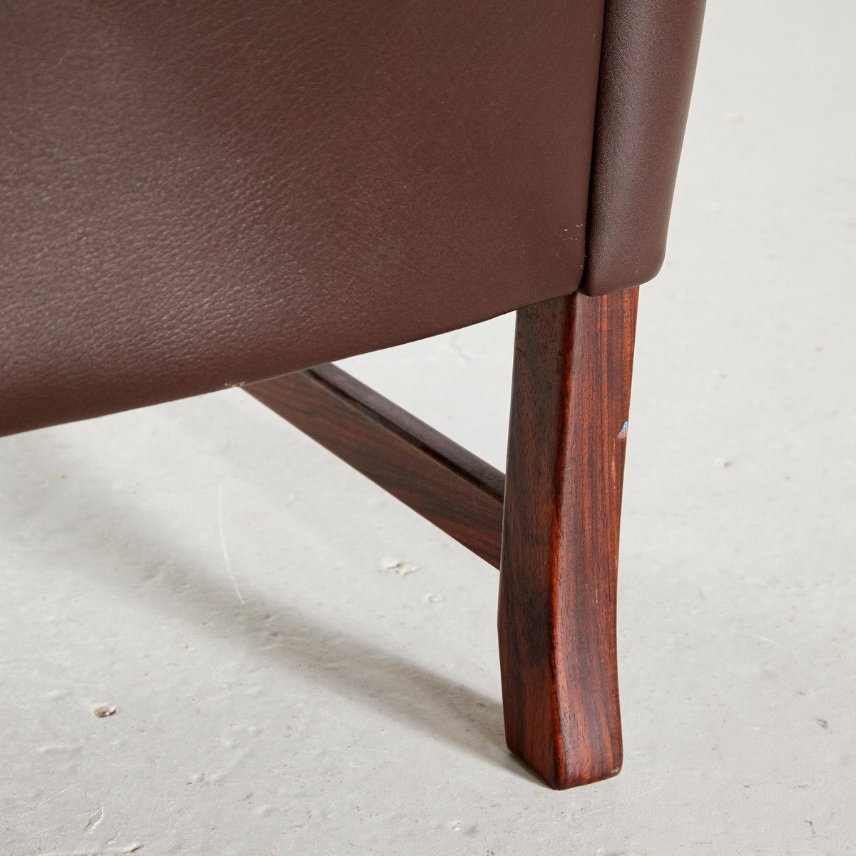 965H Leather Reading Armchair with Ottoman by Fredrik Kayser, Set of 2