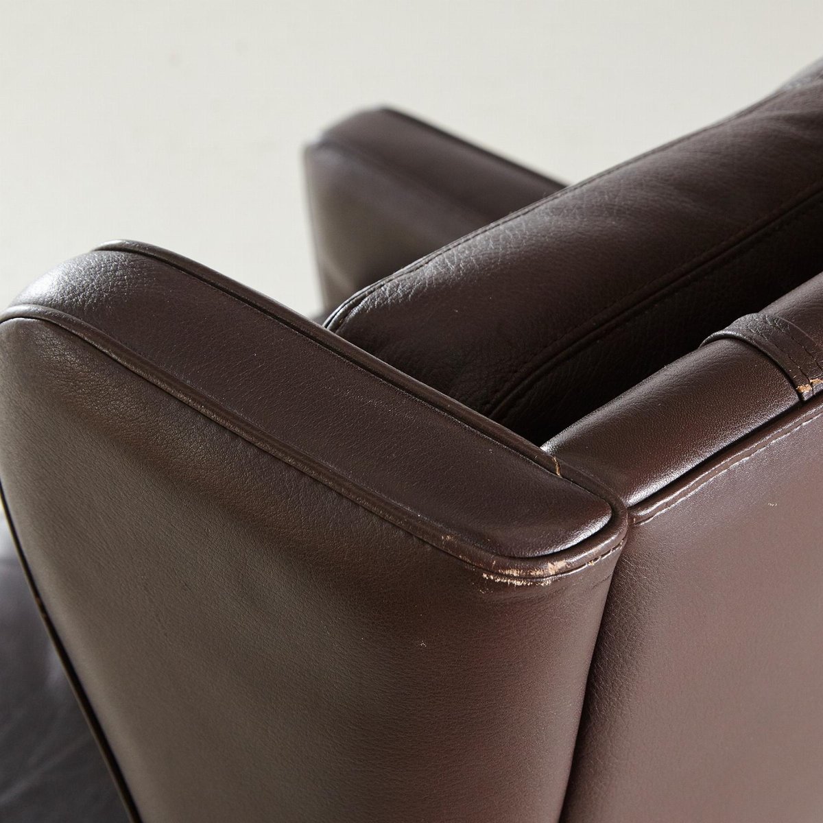 965H Leather Reading Armchair with Ottoman by Fredrik Kayser, Set of 2