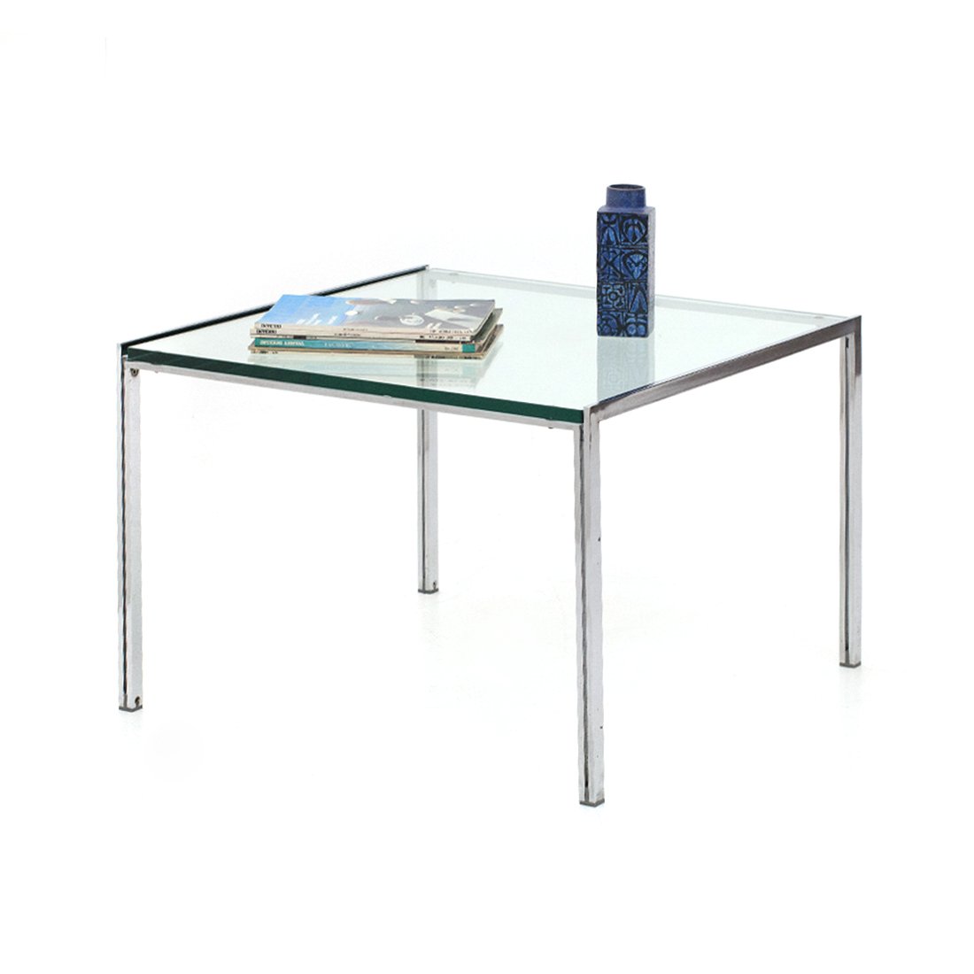 Luar Coffee Table with Glass Top by Ross Littell for ICF De Padova