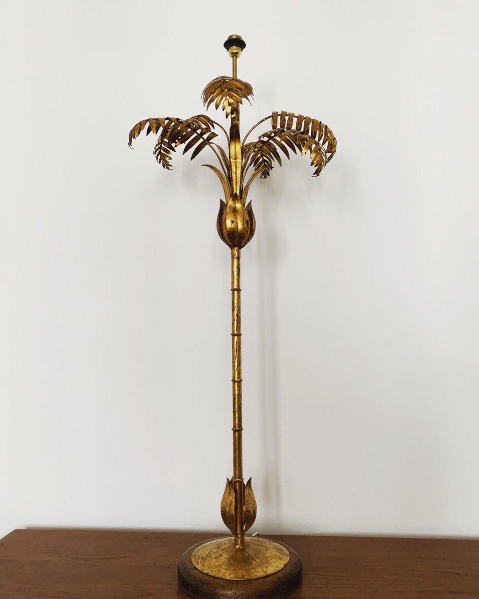 Italienische vergoldete Hollywood Regency Hollywood Stehlampe, 1970er