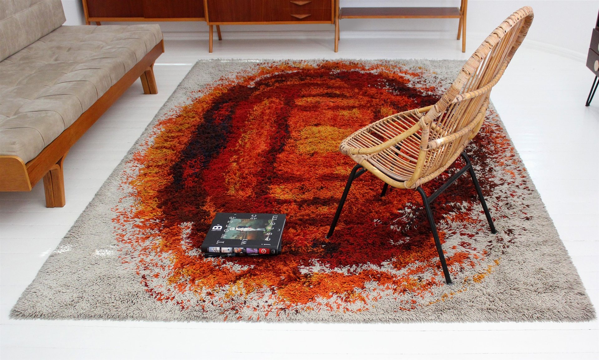 Long Pile Rug from Welur Kietrz, 1970s for sale at Pamono