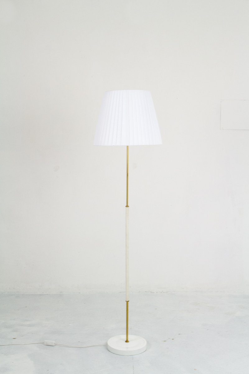 Floor Lamp With Copper Parts New Shade 1950s For Sale At Pamono