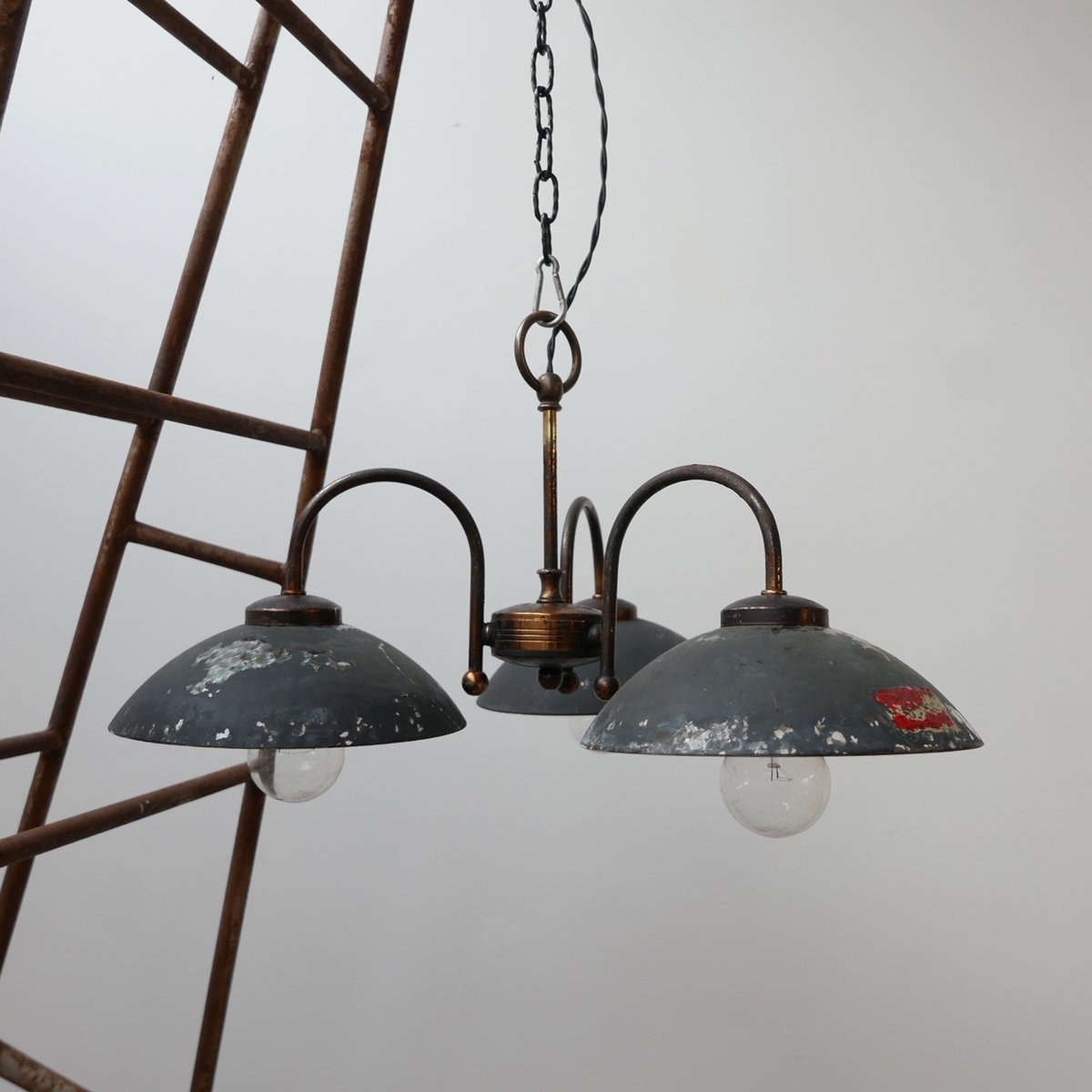 Vintage Triple Mercury Shade Pendant Lamp For Sale At Pamono