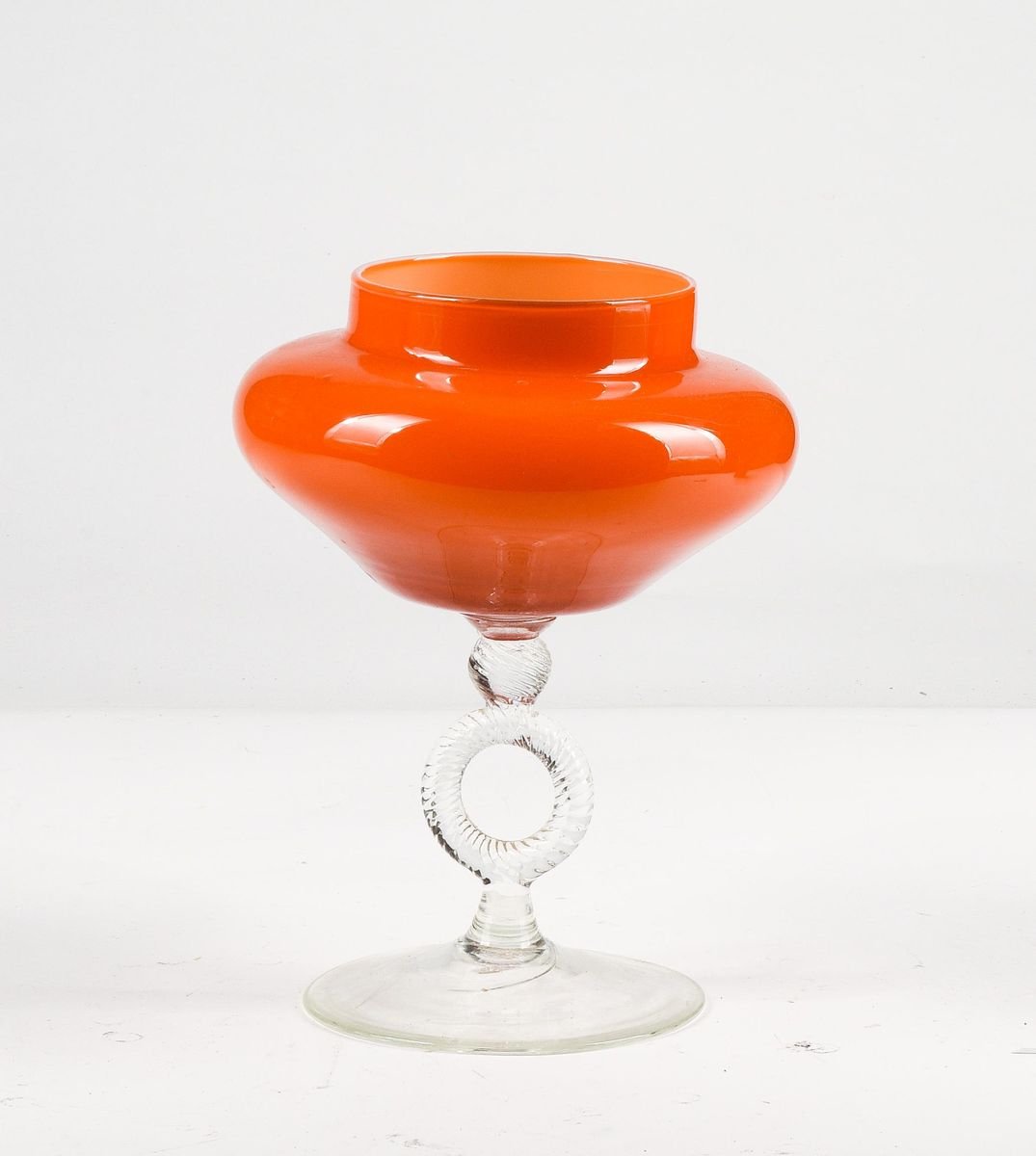 Orange Murano Glass Vase, 1950s for sale at Pamono