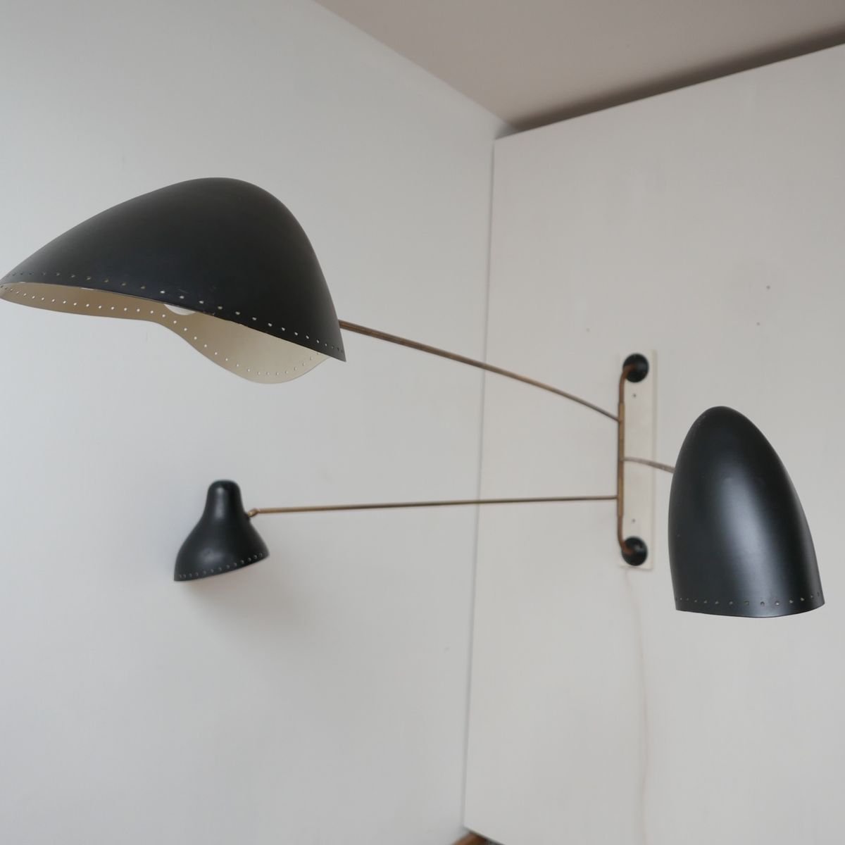 large mid century serge mouille style swing arm wall lamp for sale at pamono