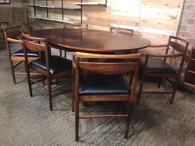 rosewood dining table 6 chairs