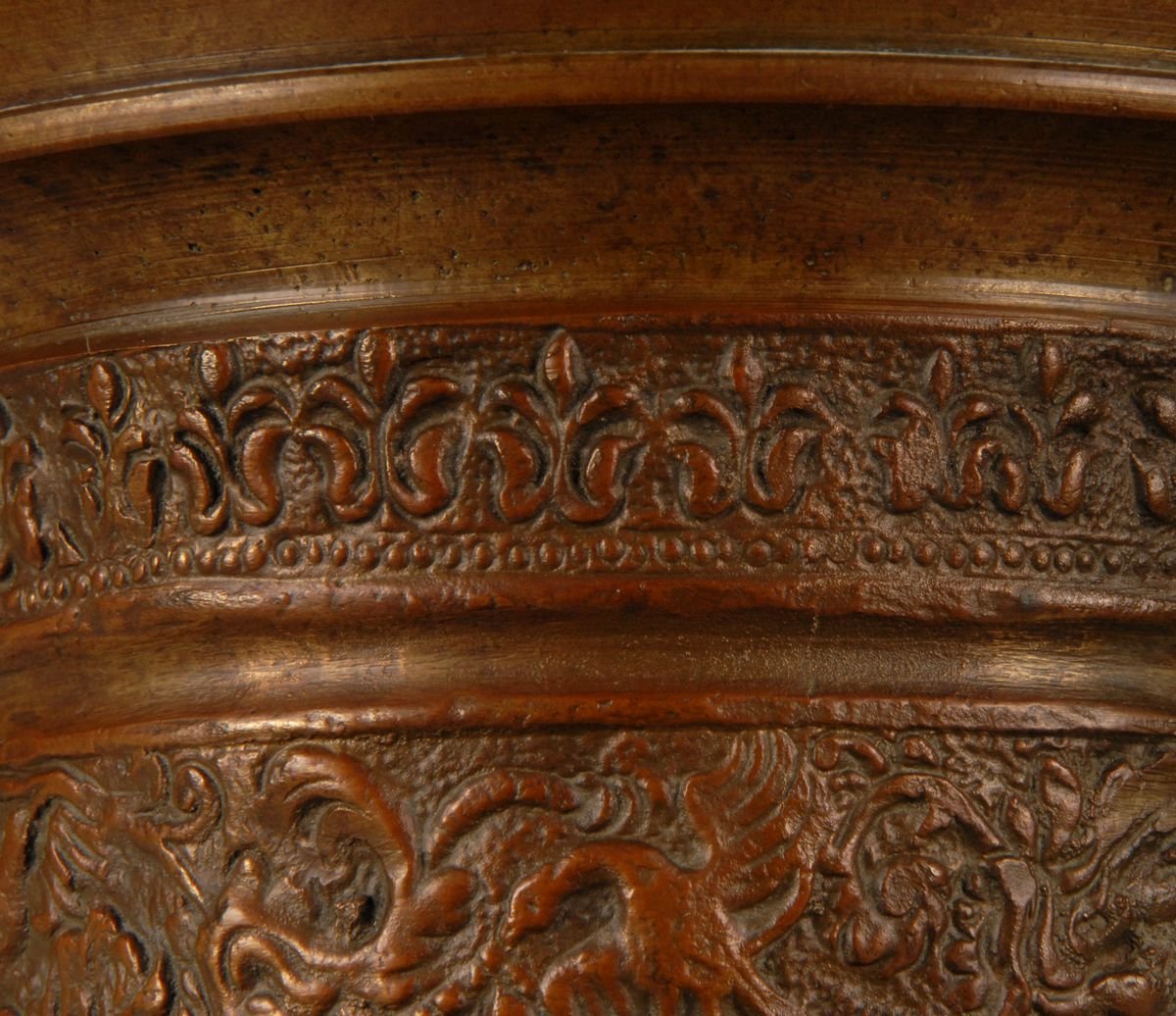 Antike Flämische oder Niederländische Bronze Stößel & Mörser bei Pamono