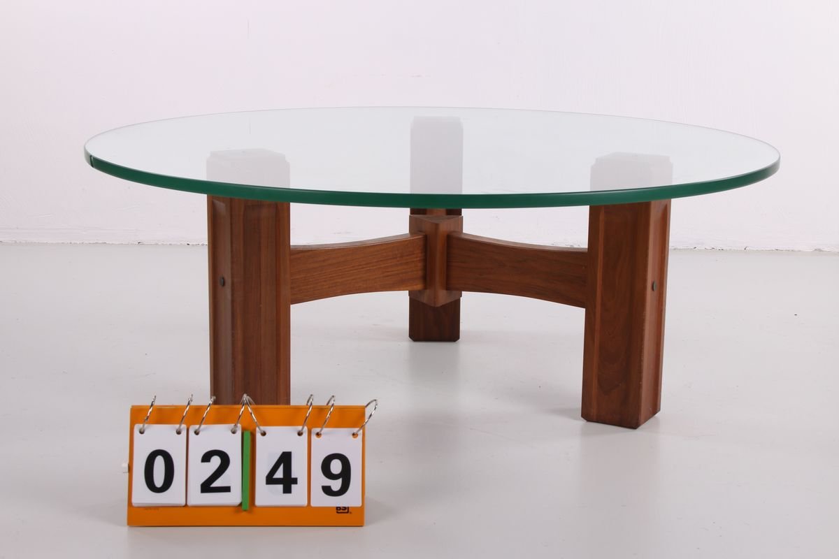 table basse ronde brutaliste 1970s en vente sur pamono