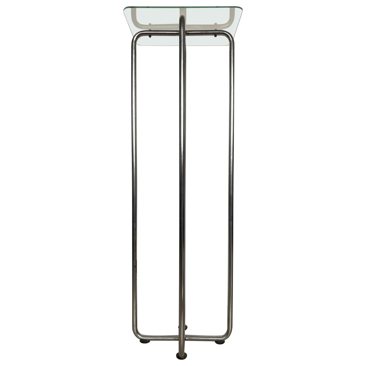 Bauhaus Tubular Steel Chrome And Glass Stand 1930s For Sale At Pamono