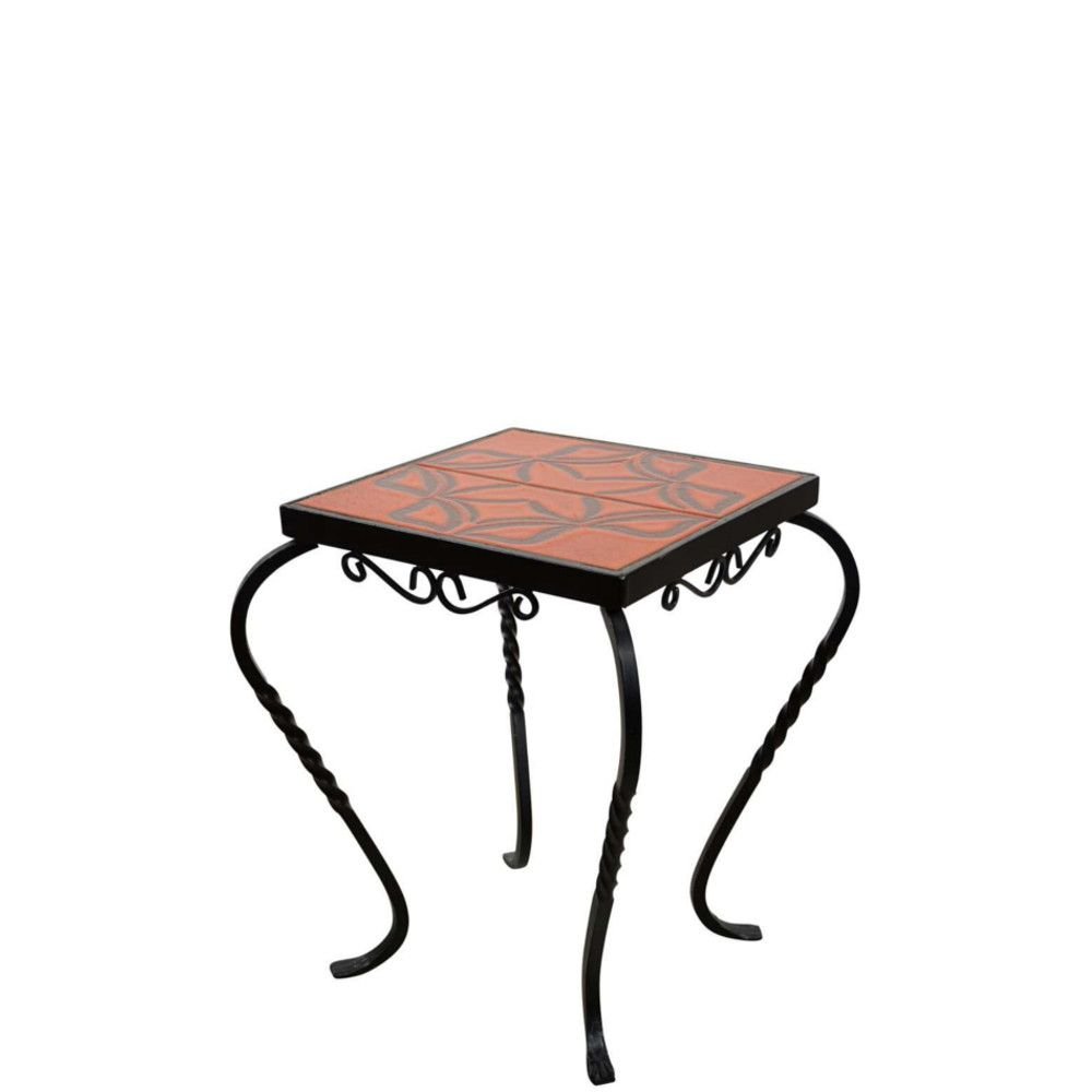 Ceramic And Wrought Iron Side Table Or End Table 1950s For Sale At Pamono