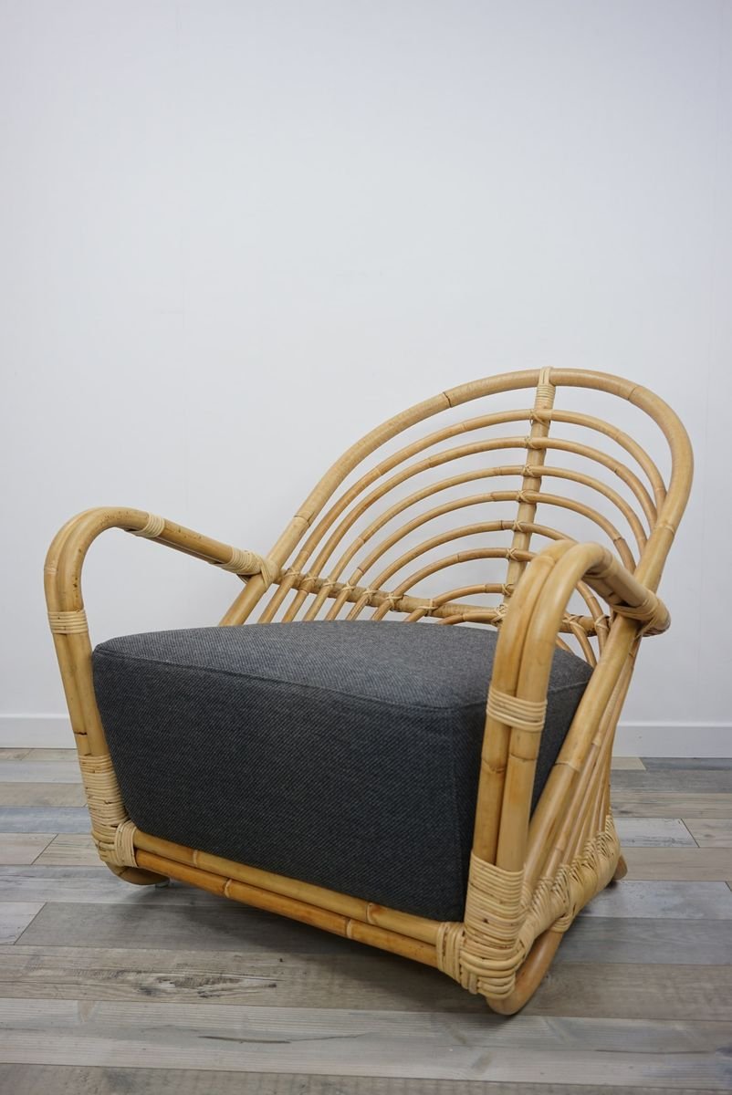 Vintage Rattan Chair By Arne Jacobsen For Sale At Pamono