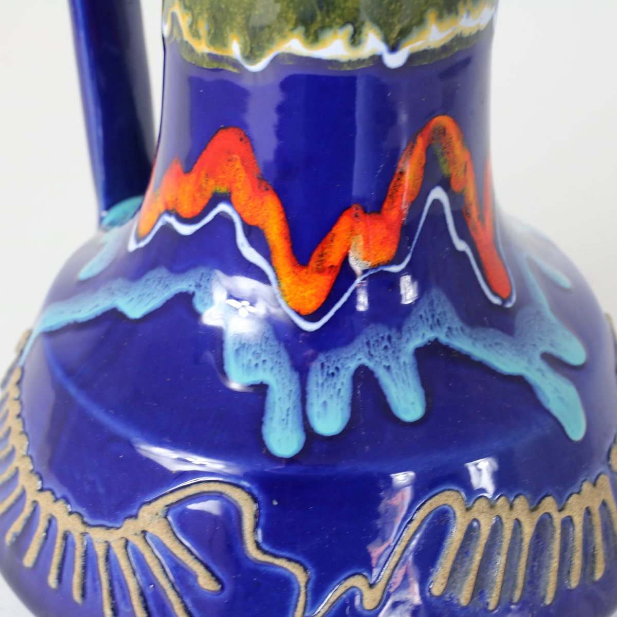 Glazed Ceramic Jug by Roberto Rigon, 1970s for sale at Pamono