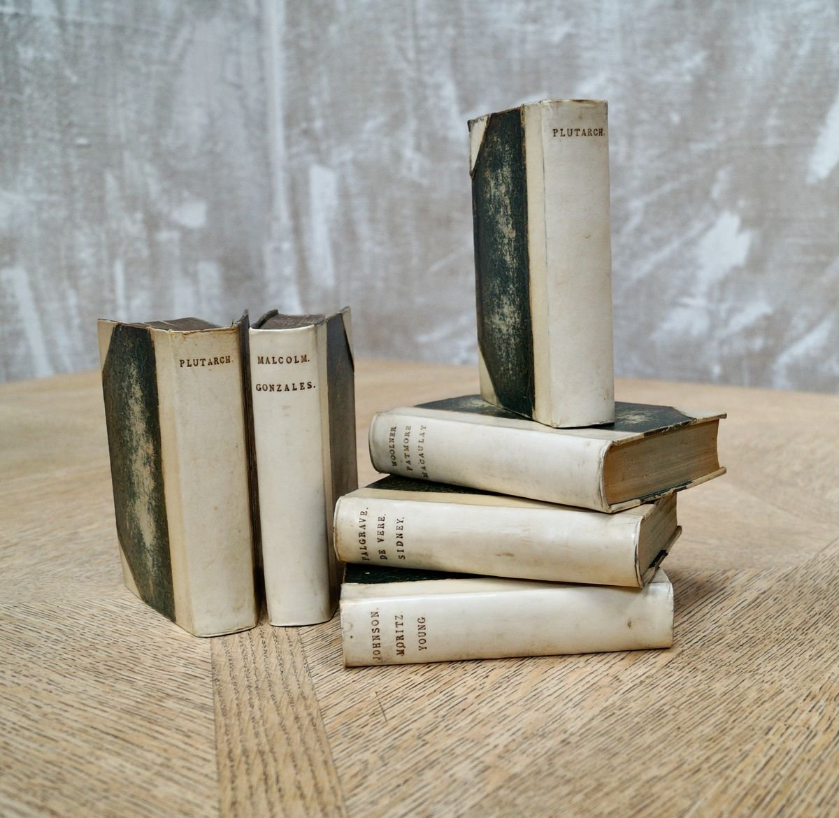 Antique Vellum Bound Books, Set of 6 for sale at Pamono