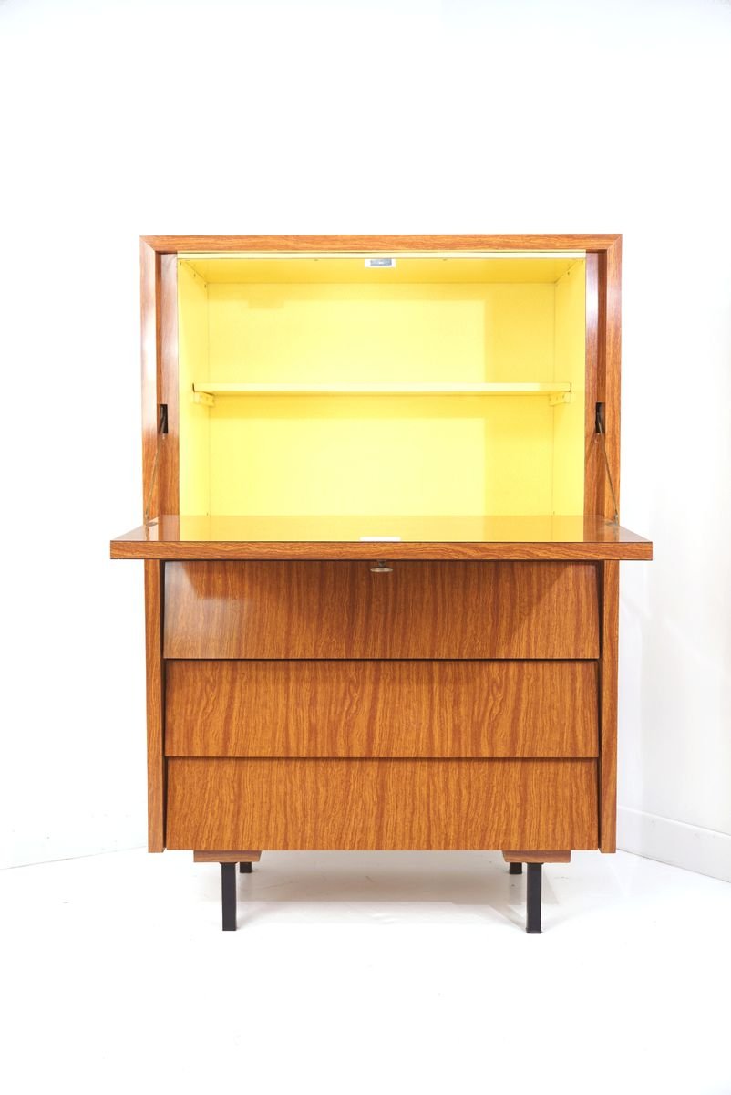 Schrank mit Gelbem Interieur, 1950er bei Pamono kaufen