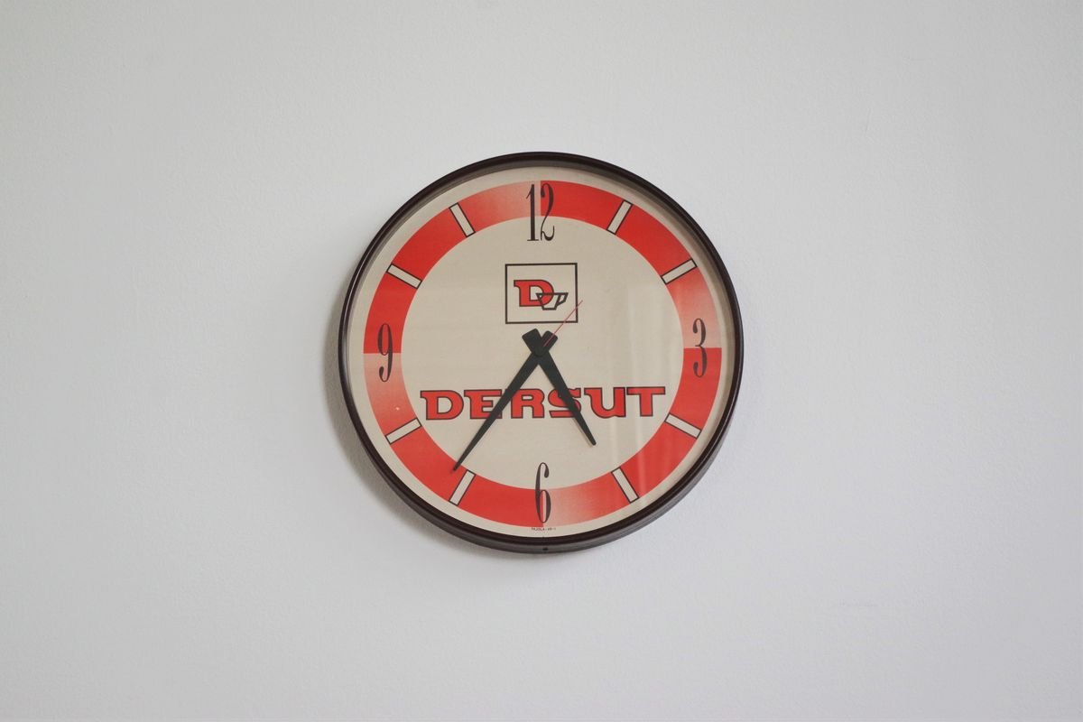 Wall Clock from Dersut, 1970s for sale at Pamono