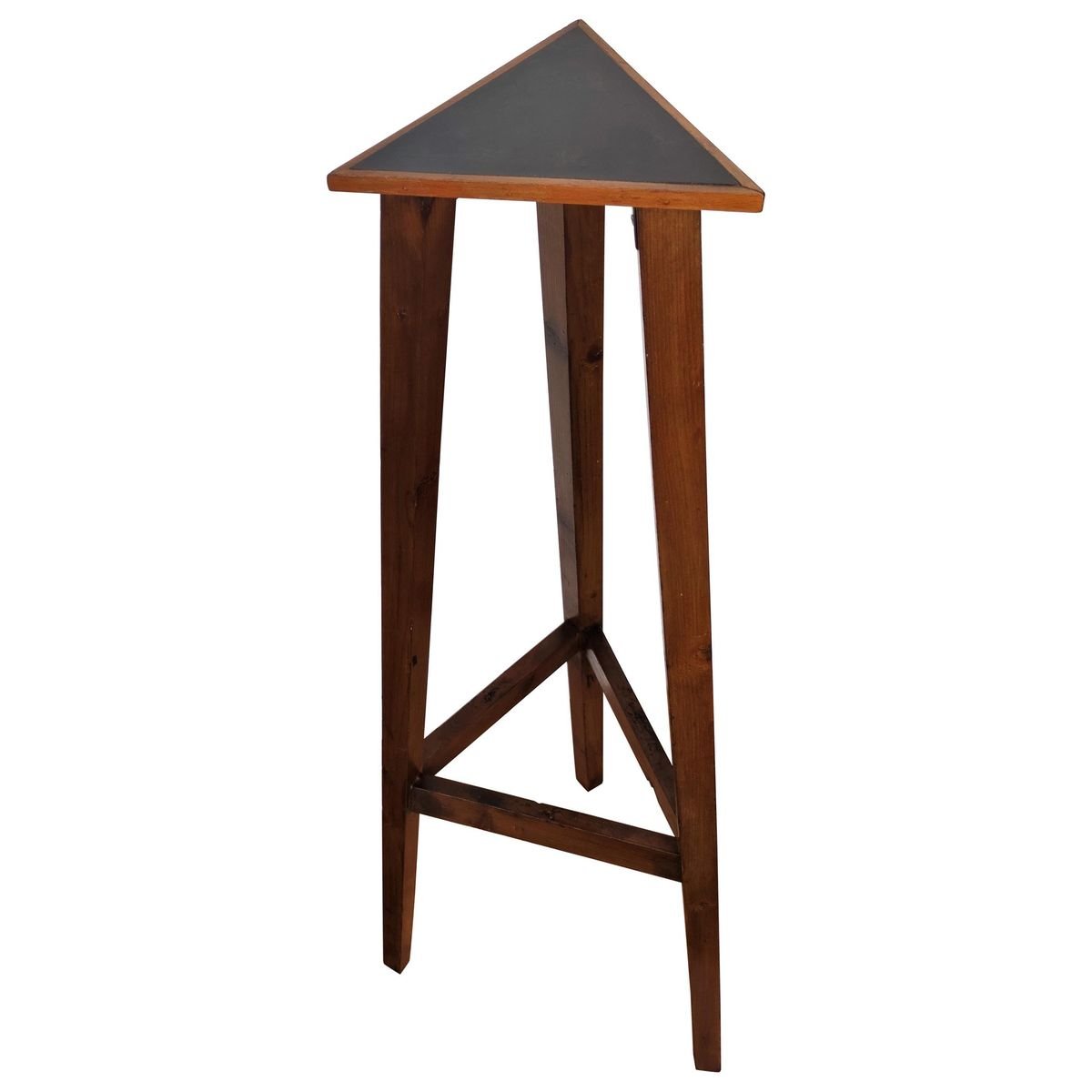 MidCentury Vintage Italian Art Deco Wooden Triangle Pedestal or Plant