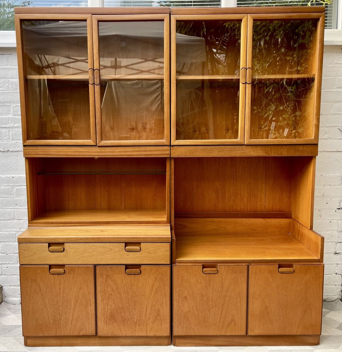 Vintage Wall Unit Or Cabinet With Open Bookcase For Sale At Pamono