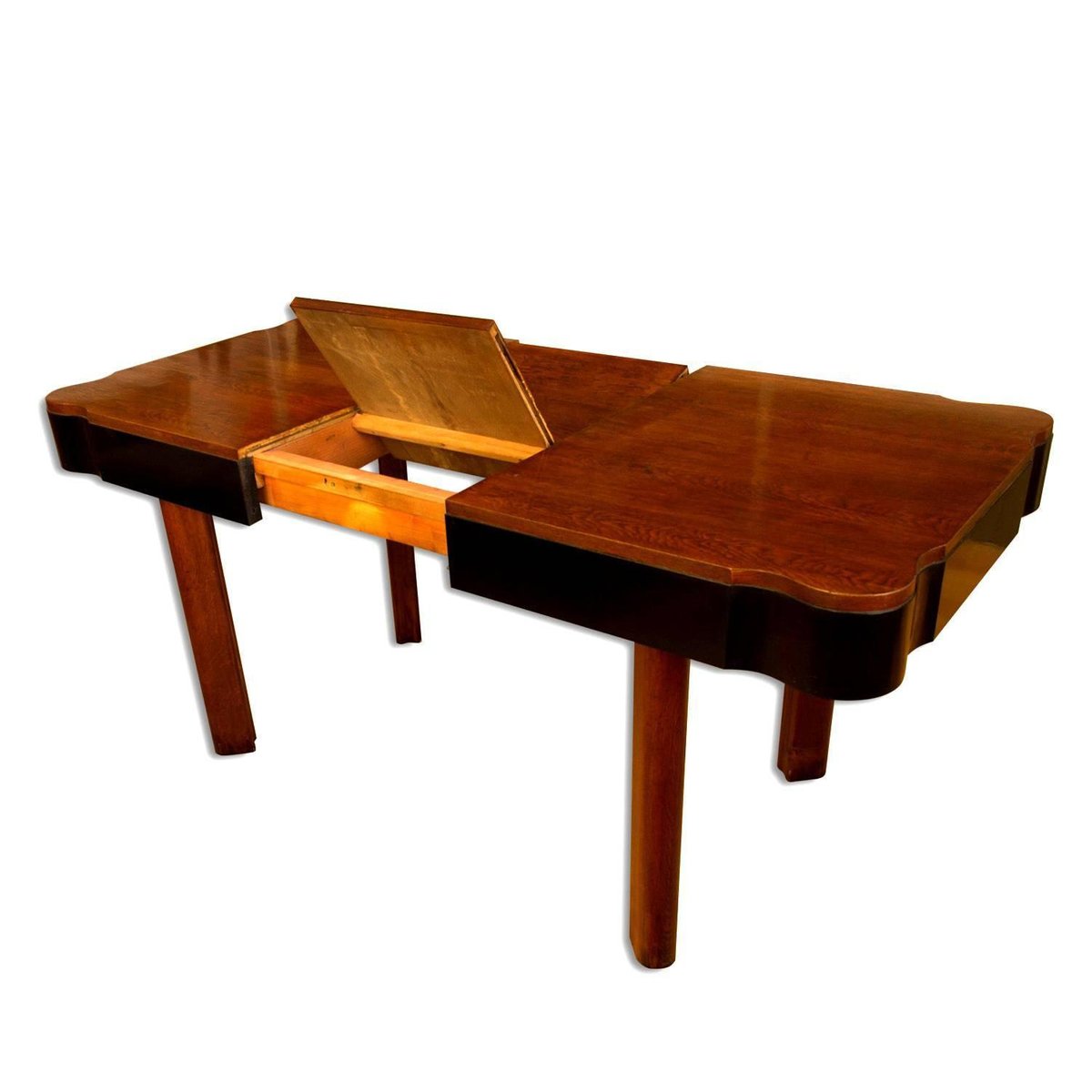German Art Deco Oak Dining Set, 1930s, Set of 5 for sale at Pamono